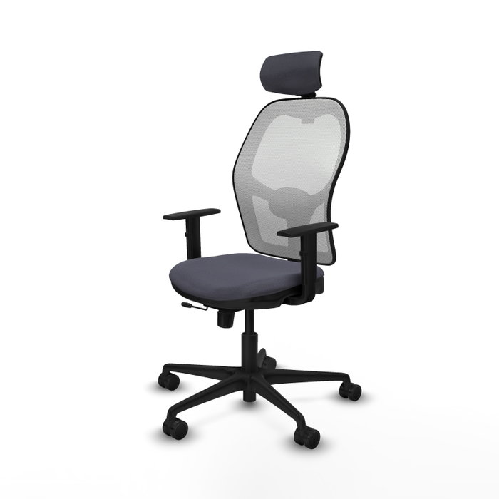 PIQUERAS Y CRESPO Silla de oficina Jorquera con mecanismo Sincro/Traslack, Gris oscuro y Blanco PIQUERAS Y CRESPO Silla de oficina Jorquera con mecanismo Sincro/Traslack, Gris oscuro y Blanco