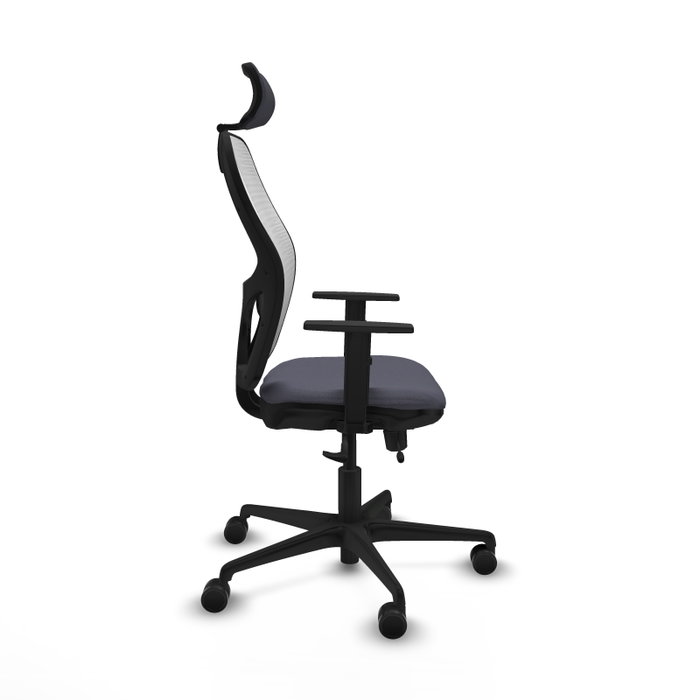 PIQUERAS Y CRESPO Silla de oficina Jorquera con mecanismo Sincro/Traslack, Gris oscuro y Blanco PIQUERAS Y CRESPO Silla de oficina Jorquera con mecanismo Sincro/Traslack, Gris oscuro y Blanco
