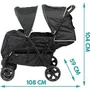 Bambisol Cochecito Doble BAM3159059050157 - Totalmente Equipado con Protector de Lluvia Incluido y Fácil Plegado