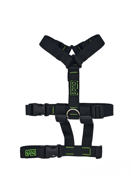 Bub'S Arnés Antiescape Negro Pequeño 20mm para Perros Escapistas