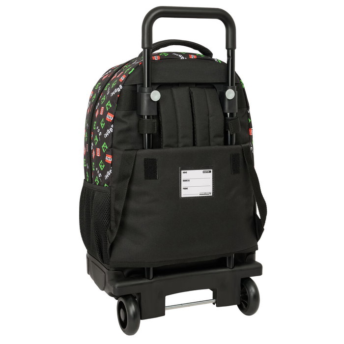 Safta Mochila Trolley Compact Minecraft con Ruedas Extraíbles