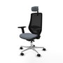 PIQUERAS Y CRESPO Silla de oficina Mardos con mecanismo Sincro/Traslack, Gris y Negro