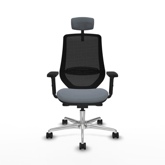 PIQUERAS Y CRESPO Silla de oficina Mardos con mecanismo Sincro/Traslack, Gris y Negro