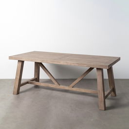 Mesa Comedor Natural Madera de Pino 200 X 90 X 77,50 cm