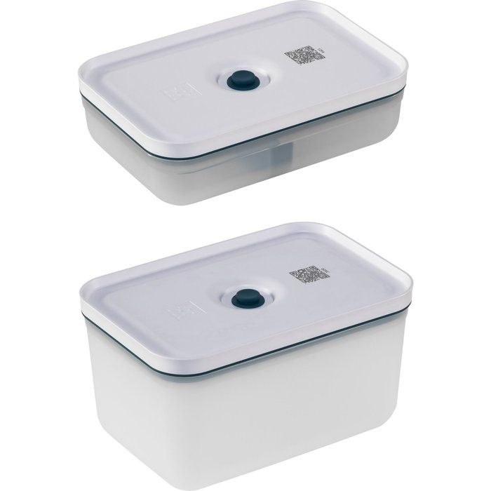 Zwilling Fresh&Save Medium Set Máquina Envasadora al Vacío con 2 Recipientes y 5 Bolsas, Azul