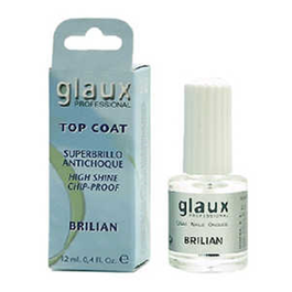 Glaux Brilian Top Coat Anti-Choque Super-Brillo para Manicura con Mayor Firmeza y Flexibilidad
