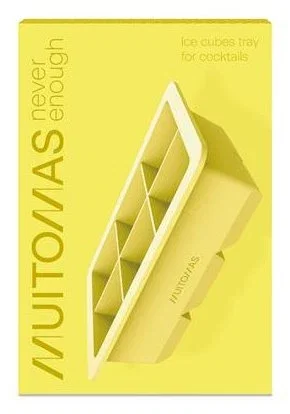 Muitomas ICECUBESILYL Molde para cubitos de hielo de silicona, 6 piezas, Amarillo