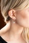 Heliophilia Silver NRZ999264 Pendientes de Plata de Ley con Baño de Oro Rosa y Circonita - Oro Rosa, Rosa, Verde - Ancho 1.2 cm, Largo 2.9 cm