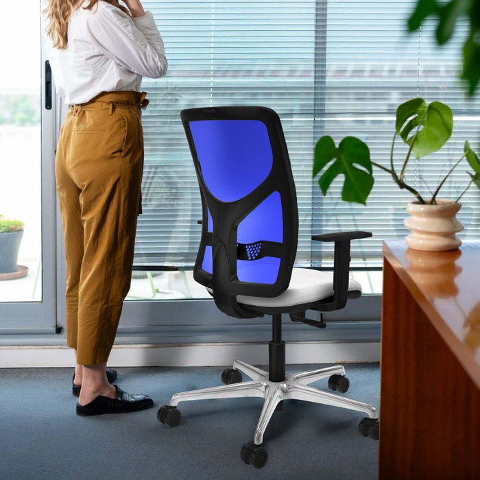 PIQUERAS Y CRESPO Silla de oficina Motilla con mecanismo Sincro, Verde oliva y Azul PIQUERAS Y CRESPO Silla de oficina Motilla con mecanismo Sincro, Verde oliva y Azul
