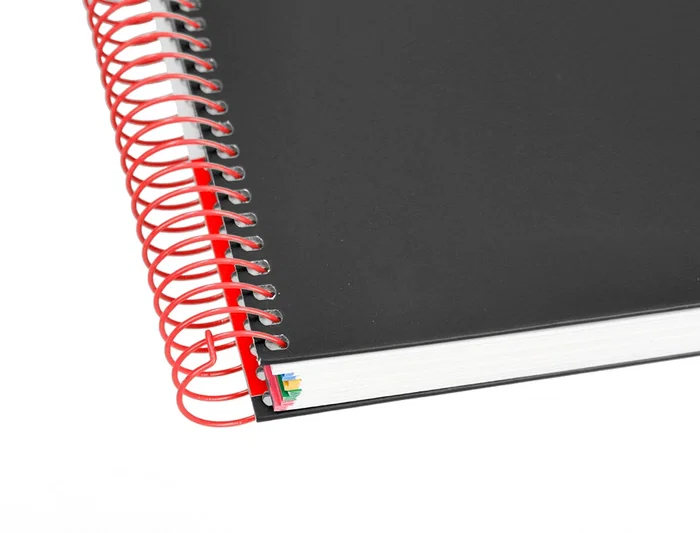 Antartik Cuaderno espiral micro A5 120 hojas cuadro 5mm 90gr tapa forrada negro