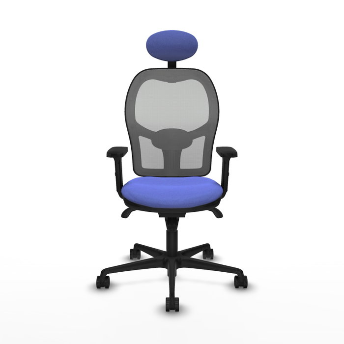 PIQUERAS Y CRESPO Silla de oficina Jorquera con mecanismo Sincro, Azul claro y Gris