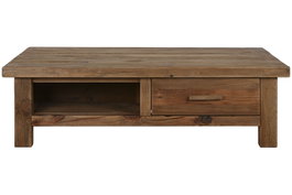 DKD Home Decor Mesa de Centro de Madera Reciclada y Pino Natural