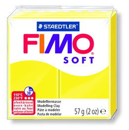 Pasta Modelar Fimo Soft Amarillo Limon 57 Gr. (Set de 6)