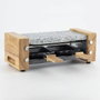 Hkoenig Raclette y Stone Cook para 2 personas con diseño de madera