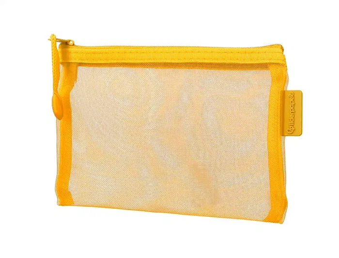 Liderpapel Bolsa Zipper Bag Poliester Transpirable Multiusos Din A6 Amarillo