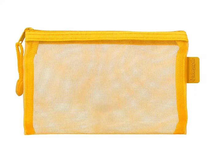 Liderpapel Bolsa Zipper Bag Poliester Transpirable Multiusos Din A6 Amarillo