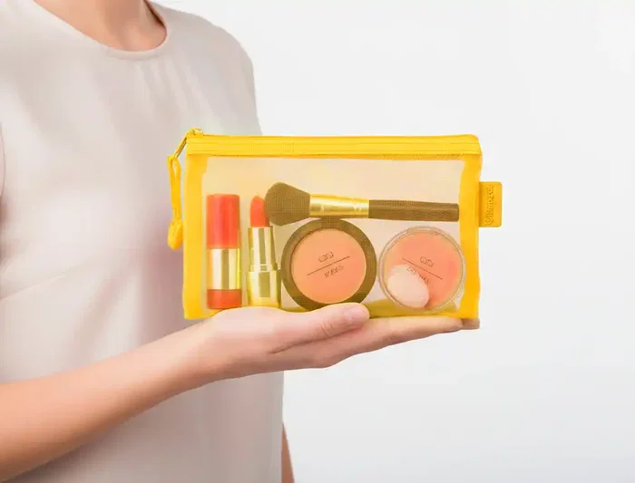 Liderpapel Bolsa Zipper Bag Poliester Transpirable Multiusos Din A6 Amarillo