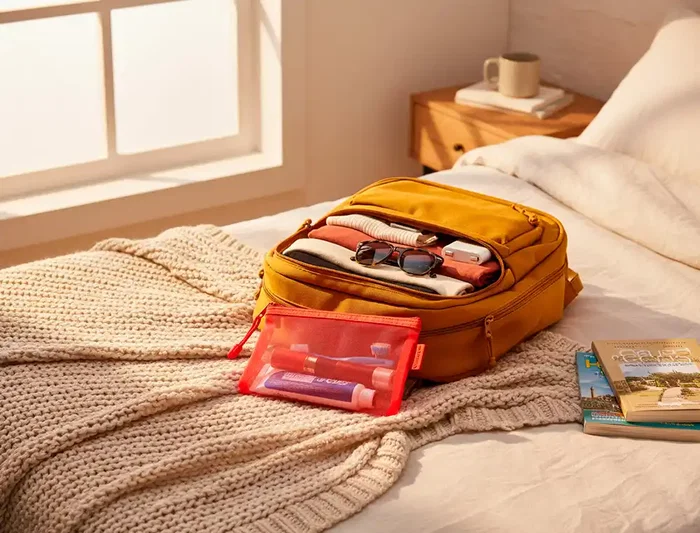 Liderpapel Bolsa Zipper Bag Poliester Transpirable Multiusos Din A6 Amarillo