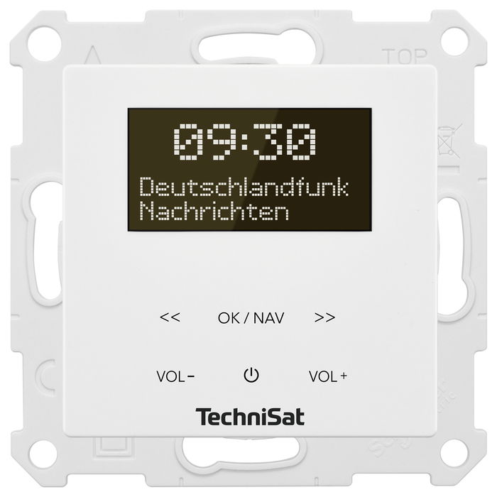 TechniSat DigitRadio UP 55 wei Radio DAB+/FM, Montado en la Pared, Analógica y Digital, 4W