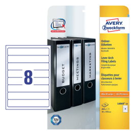 AVERY Zweckform Etiquetas para Carpetas 34,0 x 192,0 mm, Blanco
