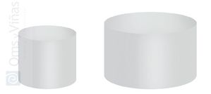 Deagostini Soportes Cilíndricos Buffet - Metacrilato - 16 cm Alto, 20 cm Diámetro