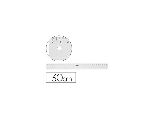 Mor Regla de plástico transparente de 30 cm