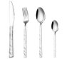 DKD Home Decor Set de Cubertería de 16 Piezas Inox Rugoso Plateado