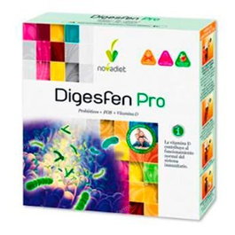NOVADIET Digesfen Pro 10Viales Suplemento Probióticos FOS Vitamina D Sistema Inmunitario Bienestar Digestivo