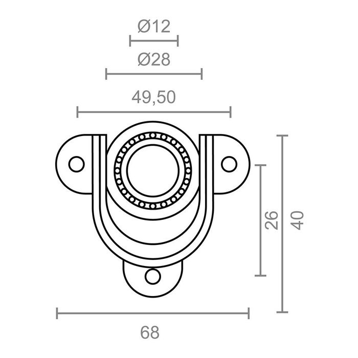 Edm Soporte Pr15 + Rodamiento Pr16 28 mm Zincado Acero