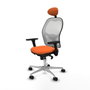 PIQUERAS Y CRESPO Silla de oficina Jorquera Naranja y Blanco