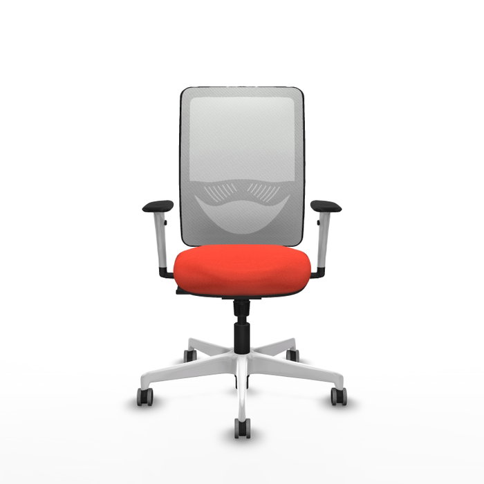 PIQUERAS Y CRESPO Silla de oficina Zulema con mecanismo Sincro, Naranja oscuro y Blanco PIQUERAS Y CRESPO Silla de oficina Zulema con mecanismo Sincro, Naranja oscuro y Blanco