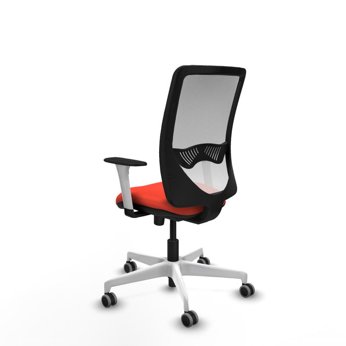 PIQUERAS Y CRESPO Silla de oficina Zulema con mecanismo Sincro, Naranja oscuro y Blanco PIQUERAS Y CRESPO Silla de oficina Zulema con mecanismo Sincro, Naranja oscuro y Blanco