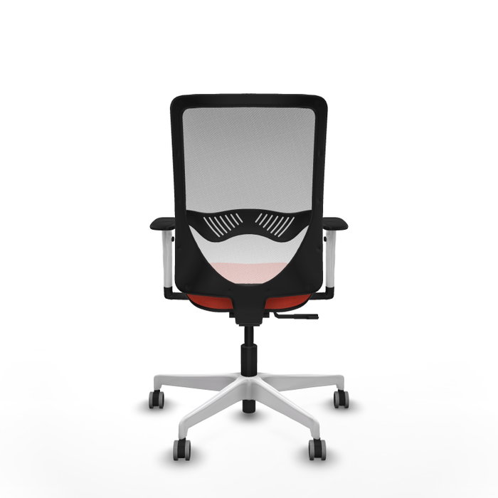 PIQUERAS Y CRESPO Silla de oficina Zulema con mecanismo Sincro, Naranja oscuro y Blanco PIQUERAS Y CRESPO Silla de oficina Zulema con mecanismo Sincro, Naranja oscuro y Blanco