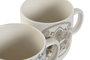 DKD Home Decor Taza Estilo Indio Colección Delhi 2023 Beige y Azul Porcelana Apto Microondas y Lavavajillas 8.5 x 10 x 12 cm 380ml (6 Unidades)