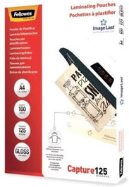 Fellowes Pack de 100 Fundas para Plastificar A4 125 Micras Brillo