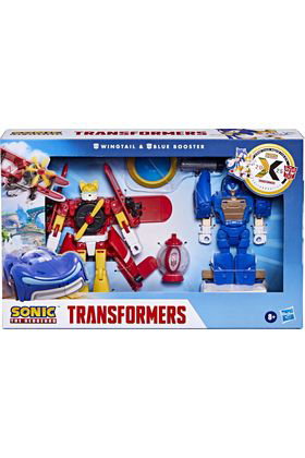 Hasbro Sonic the Hedgehog x Transformers Pack de 2 Figuras Wingtail & Blue Booster