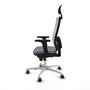 PIQUERAS Y CRESPO Silla de oficina Horna con mecanismo Sincro, Gris y Blanco