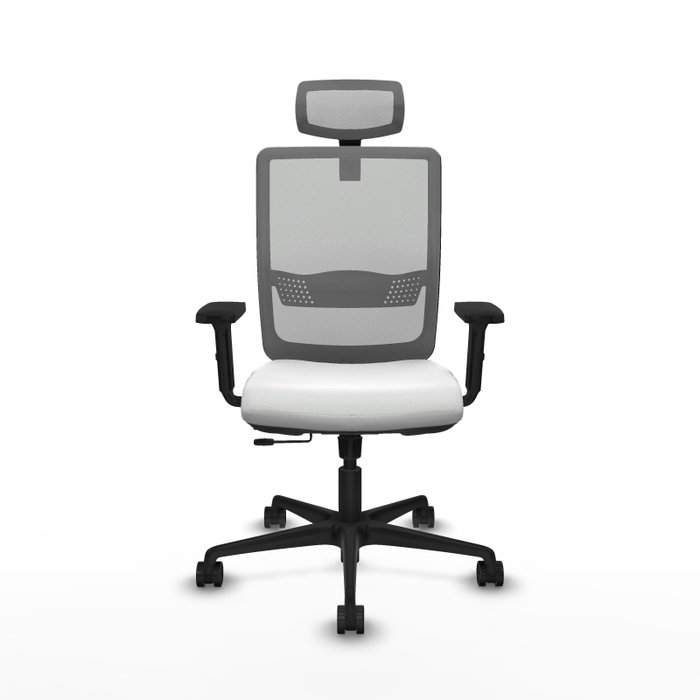 PIQUERAS Y CRESPO Silla de oficina Haches con mecanismo Sincro/Traslack Blanco y Gris PIQUERAS Y CRESPO Silla de oficina Haches con mecanismo Sincro/Traslack Blanco y Gris