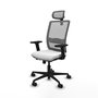PIQUERAS Y CRESPO Silla de oficina Haches con mecanismo Sincro/Traslack Blanco y Gris