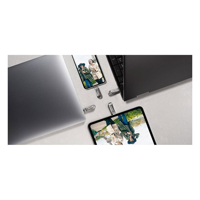 Sandisk Ultra Dual Drive Luxe 128GB USB 3.1 Type-C Plata 150 MB/s