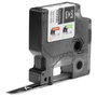 Dymo Rhino Cinta de Vinilo Blanco sobre Negro 12 mm x 5,5 m