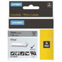 Dymo Rhino Cinta de Vinilo Blanco sobre Negro 12 mm x 5,5 m