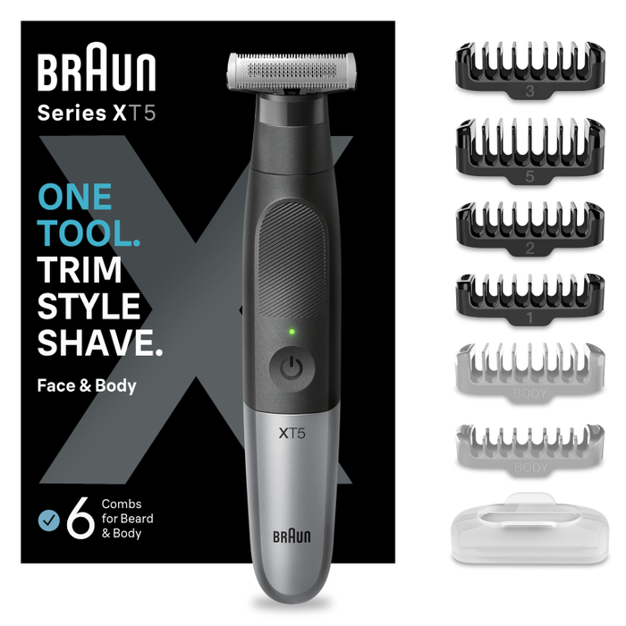 Braun Series X XT5200 Negro Níquel-metal hidruro (NiMH) Recortadora Multifunción para Cuerpo, Barba y Cara