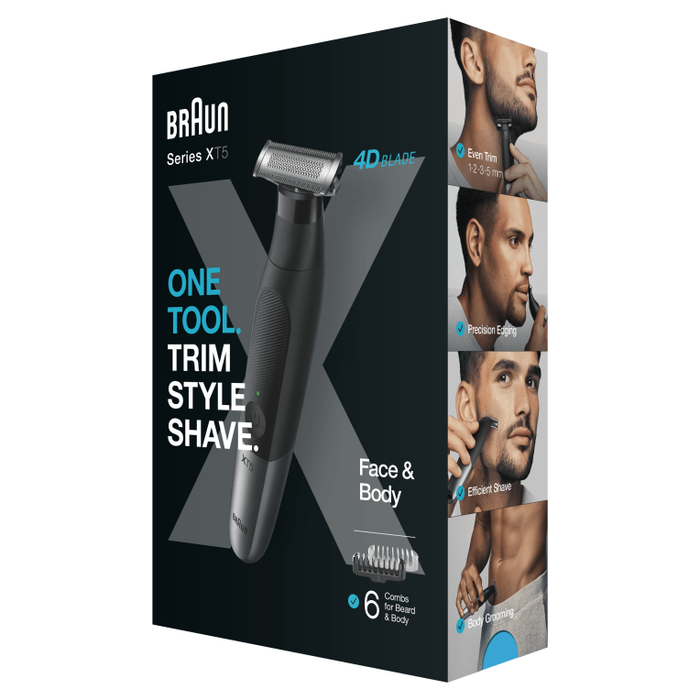 Braun Series X XT5200 Negro Níquel-metal hidruro (NiMH) Recortadora Multifunción para Cuerpo, Barba y Cara