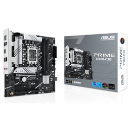 ASUS Placa Base PRIME B760M-PLUS Intel LGA 1700 DDR5 Micro ATX con Wifi M.2 2.5GbE PCIe 4.0 para Procesadores Intel Core i9/i7/i5