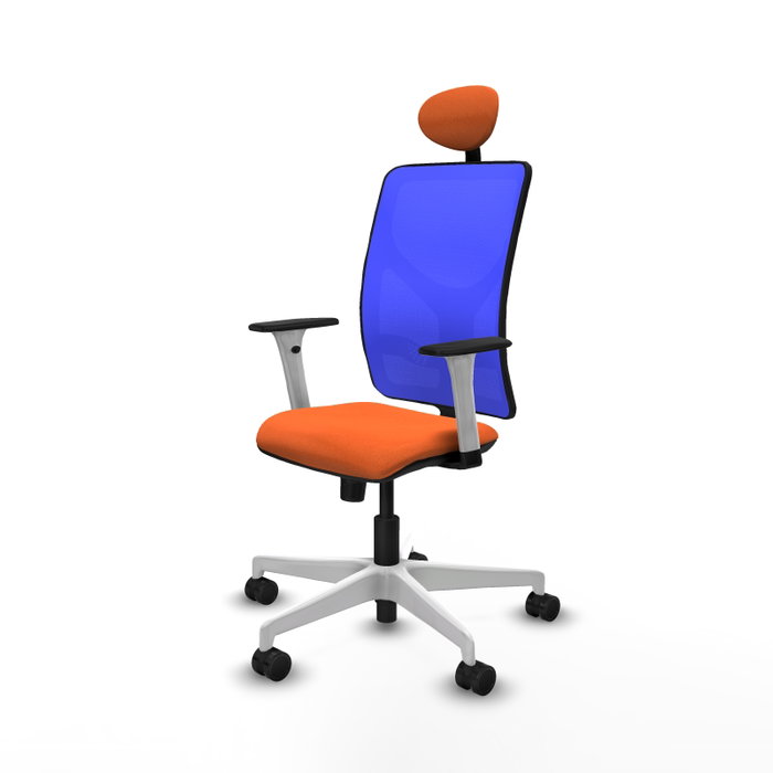 PIQUERAS Y CRESPO Silla de oficina Motilla con mecanismo Sincro, Naranja y Azul PIQUERAS Y CRESPO Silla de oficina Motilla con mecanismo Sincro, Naranja y Azul