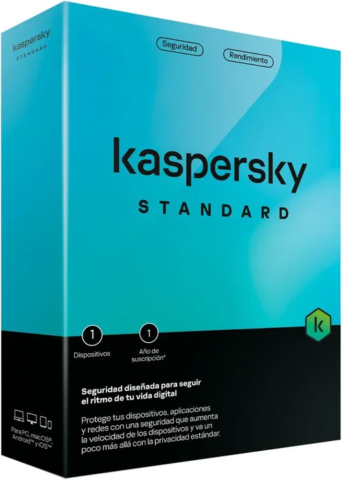 Kaspersky Standard Antivirus + Antimalware y Optimización del Rendimiento para PC y Mac | Licencia 1 año | 1 dispositivo | Software en español