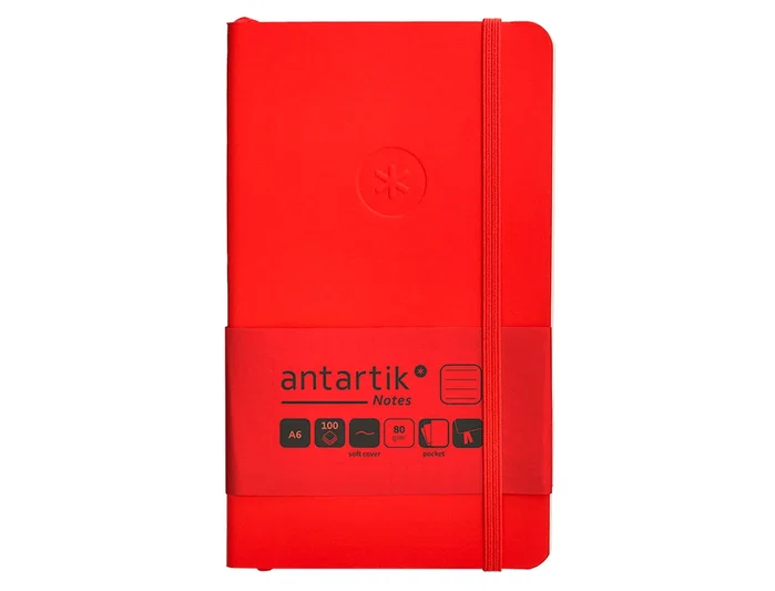 Antartik Cuaderno Antartik Notes Tapa Blanda Rojo A6 Rayas 100 Hojas