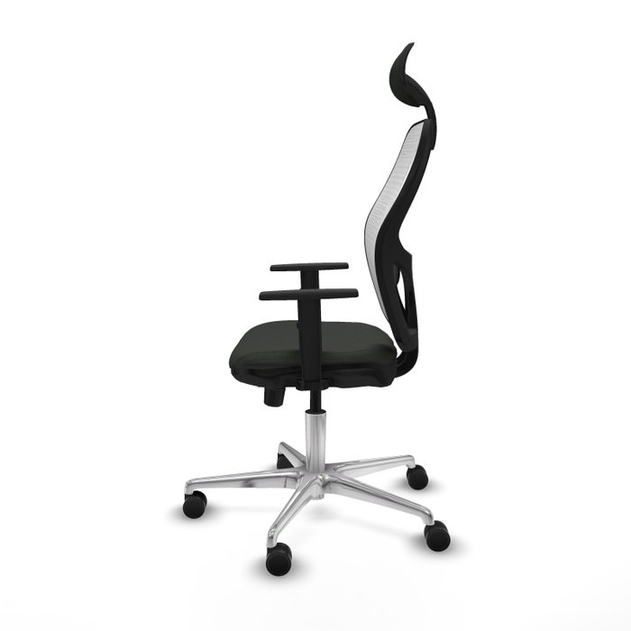 PIQUERAS Y CRESPO Silla de oficina Jorquera con mecanismo Sincro/Traslack, Negro y Blanco