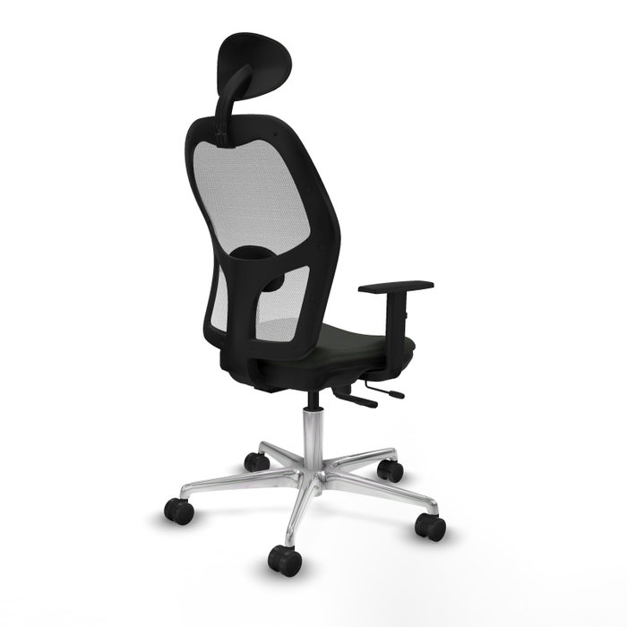 PIQUERAS Y CRESPO Silla de oficina Jorquera con mecanismo Sincro/Traslack, Negro y Blanco
